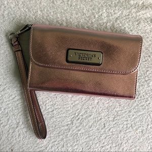 Victoria’s Secret pink metallic clutch/wallet